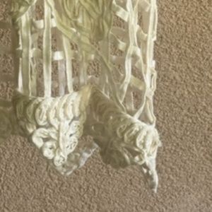 Coastal O/S Vest in Cream, Beautiful Detail Crochet